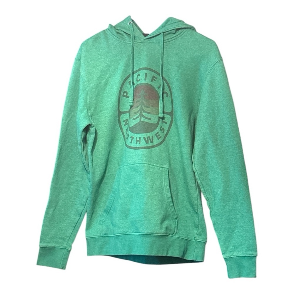 PNW Hooded SWEATSHIRT GREEN MEN’S SIZE SMALL EXCELLENT CONDITION